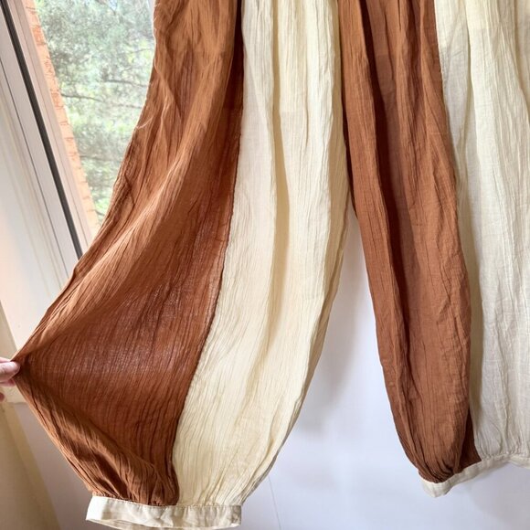 NWT Free People Coconut Set Wide Leg Pants Vest Matching 100% Cotton Two Piece - Picture 9 of 15